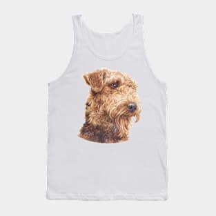 Airedale Terrier Watercolor Art Tank Top